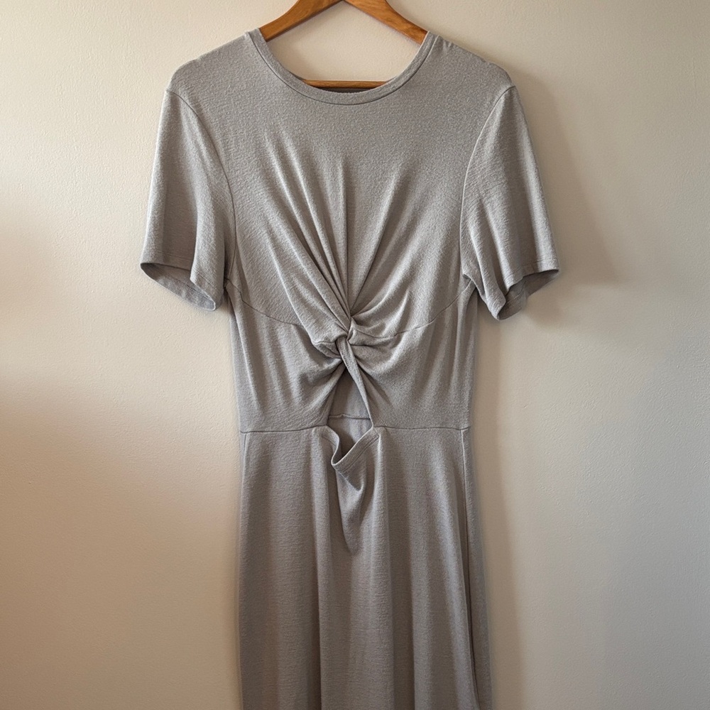 Wilfred Knit Gray Knot-Front Dress